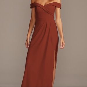David’s Bridal rust bridesmaid dress in size 6
